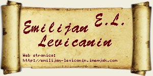 Emilijan Levičanin vizit kartica